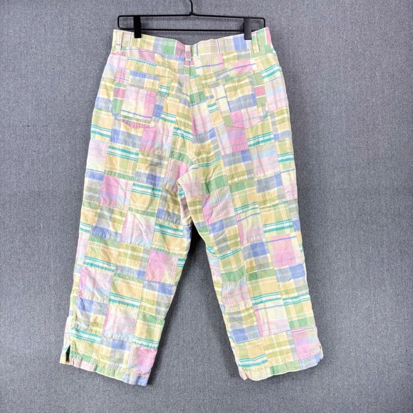 Lauren Jeans Co. Ralph Lauren Pants - Lauren Jeans Co Ralph Lauren Pants Womens 12 Multicolor Patchwork Plaid Cropped
